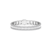 7CTW EMERALD ROUND FANCY TENNIS BRACELET