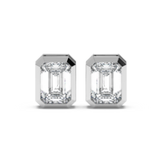 EMERALD BEZEL STUDS