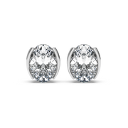 OVAL BEZEL STUDS