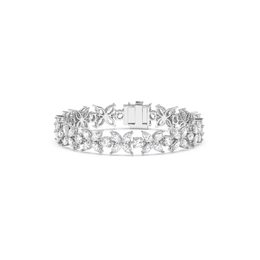 Marquise-Round Labgrown Diamond Flower Bracelet