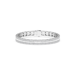 7 ctw Emerald-Round Labgrown Diamond Tennis Bracelet