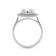 HEART SOLITAIRE HALO RING