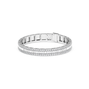 7CTW EMERALD ROUND FANCY TENNIS BRACELET
