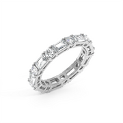 2 ctw Emerald-Round Labgrown Diamond Eternity Band