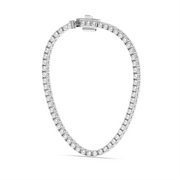 1CT EACH ROUND STRAIGHT LINE TENNIS NECKLACE