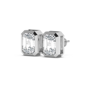 EMERALD BEZEL STUDS