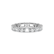 2 ctw Emerald-Round Labgrown Diamond Eternity Band