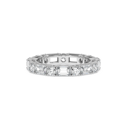 5 ctw Emerald-Round Labgrown Diamond Eternity Band