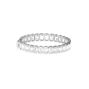 Solitaire Emerald Labgrown Diamond Bezel Tennis Bracelet