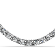 1CT EACH ROUND STRAIGHT LINE TENNIS NECKLACE