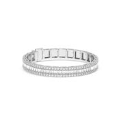 7CTW EMERALD ROUND FANCY TENNIS BRACELET