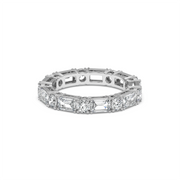 2 ctw Emerald-Round Labgrown Diamond Eternity Band