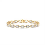50PTS EACH MARQUISE BEZEL TENNIS BRACELET