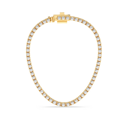 1CT EACH ROUND STRAIGHT LINE TENNIS NECKLACE