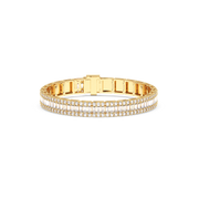 7CTW EMERALD ROUND FANCY TENNIS BRACELET