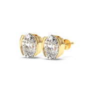 OVAL BEZEL STUDS