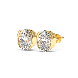 OVAL BEZEL STUDS