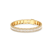 7CTW EMERALD ROUND FANCY TENNIS BRACELET