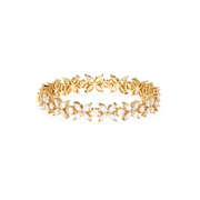 Marquise-Round Labgrown Diamond Flower Bracelet