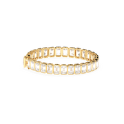 1CT EACH EMERALD BEZEL TENNIS BRACELET