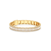 7CTW EMERALD ROUND FANCY TENNIS BRACELET