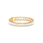 1CT EACH EMERALD BEZEL TENNIS BRACELET