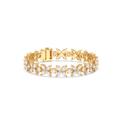 MARQUISE-ROUND FLOWER BRACELET
