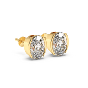 OVAL BEZEL STUDS