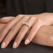 1.5 ctw Oval-Pear Labgrown Diamond Ring
